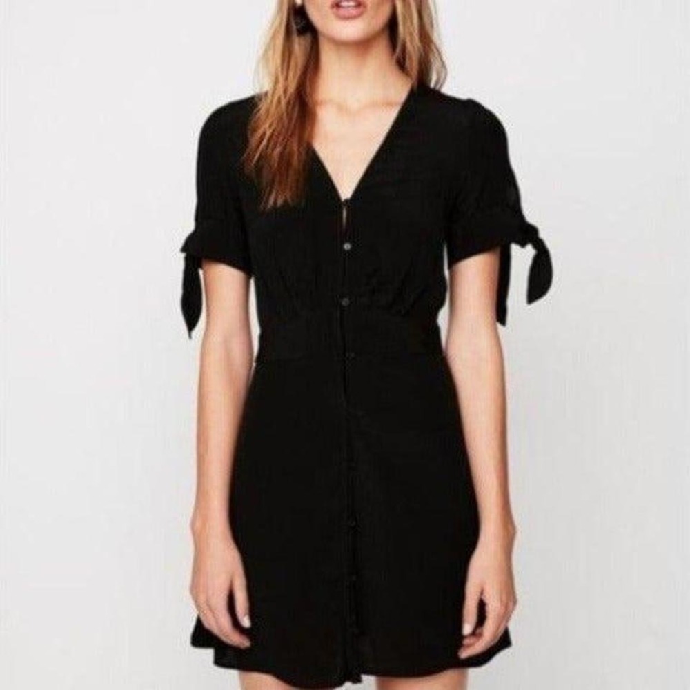 NEW Button Front Sleeve Shirt Dress XS